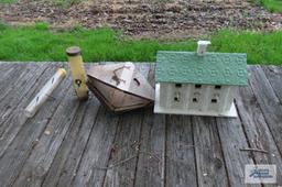 Birdhouse and bird feeders
