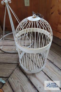Large bird cage with stand and small bird cage