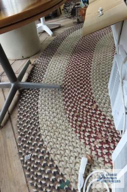 Large braided area rug