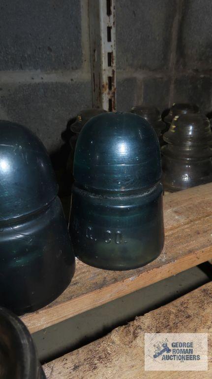 Three vintage insulators