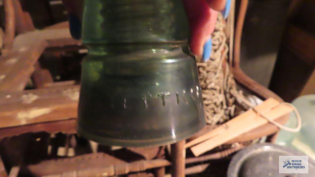 Three vintage insulators