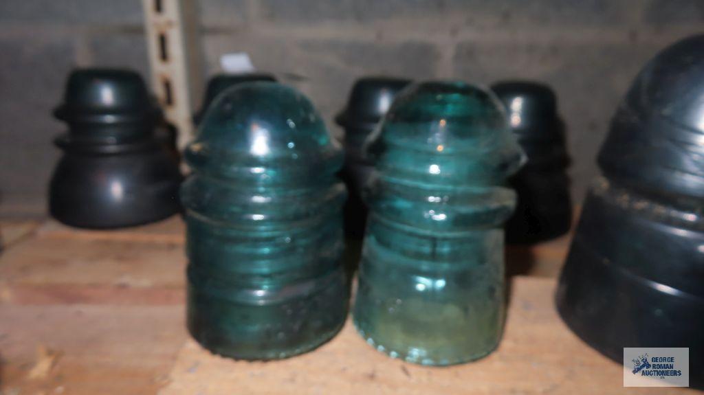 Two small Hemingray vintage insulators