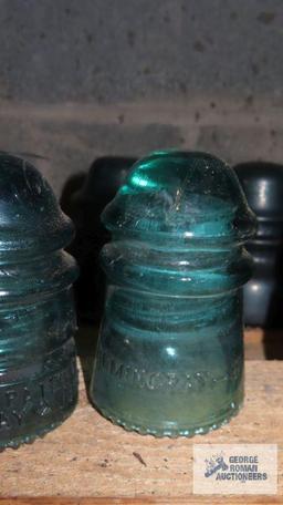 Two small Hemingray vintage insulators