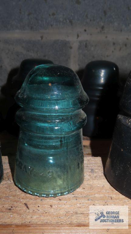 Two small Hemingray vintage insulators