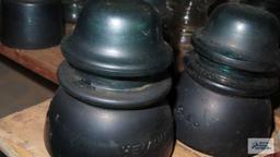 Three vintage insulators