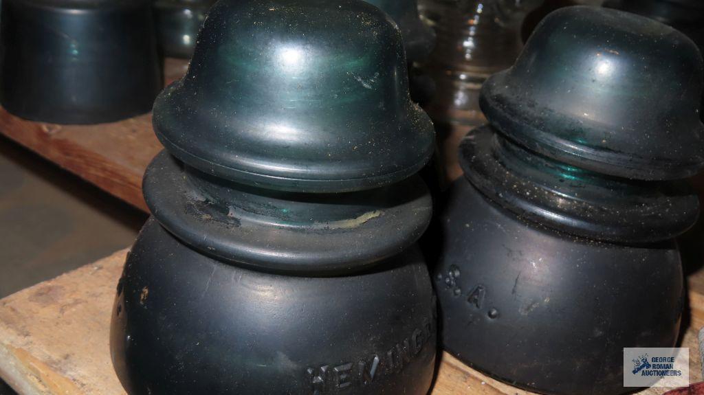 Three vintage insulators