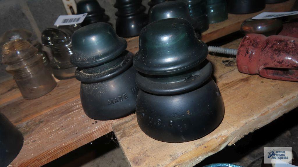 Three vintage insulators