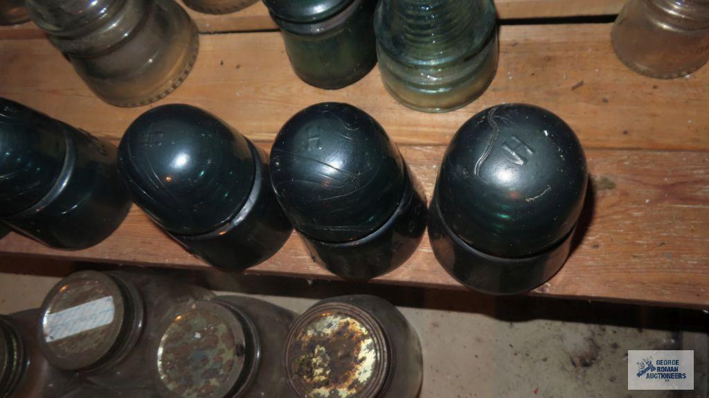 Three vintage insulators