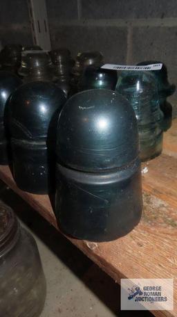 Three vintage insulators