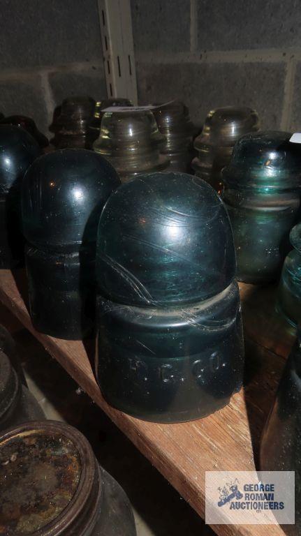 Three vintage insulators