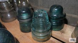 Three vintage insulators