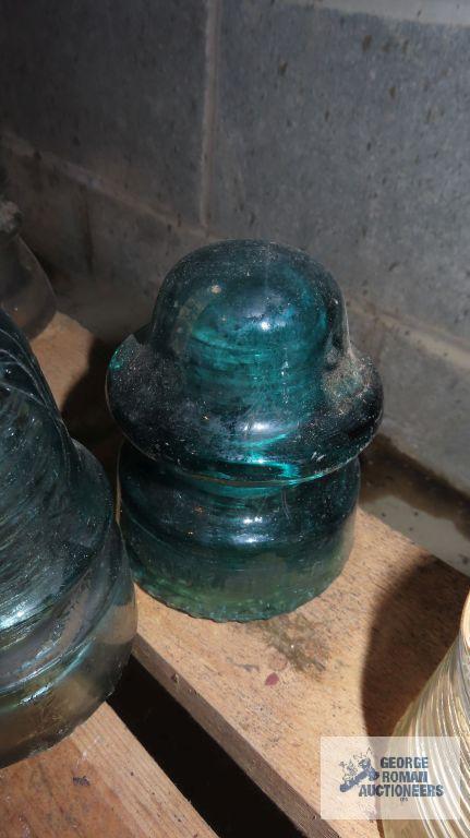 Three vintage insulators