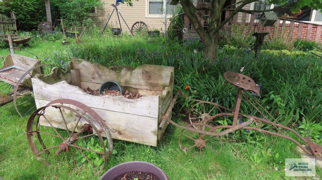 Antique wagon and seat