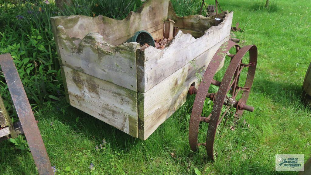 Antique wagon and seat