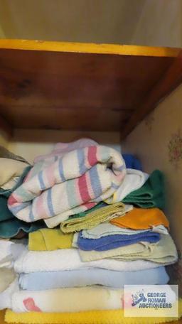 Shelf lot of towels