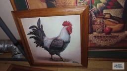 Quilt and rooster pictures