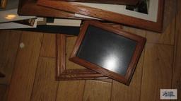 Large variety of picture frames, mostly wooden