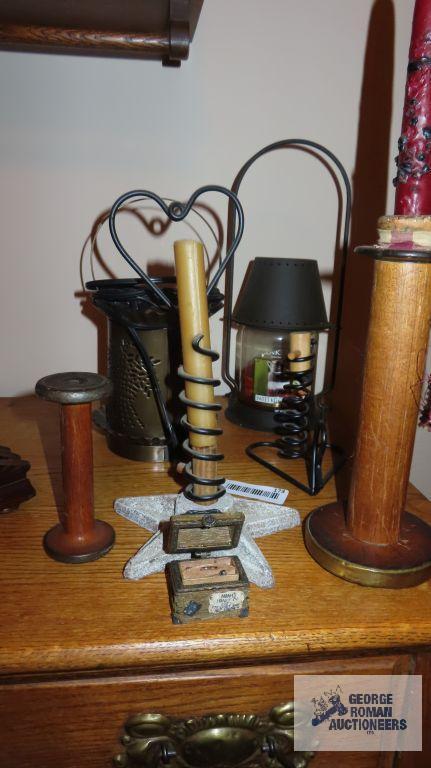 Variety of candle holders