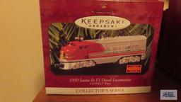 1997 and 1998 Hallmark keepsake collectible ornaments of trains