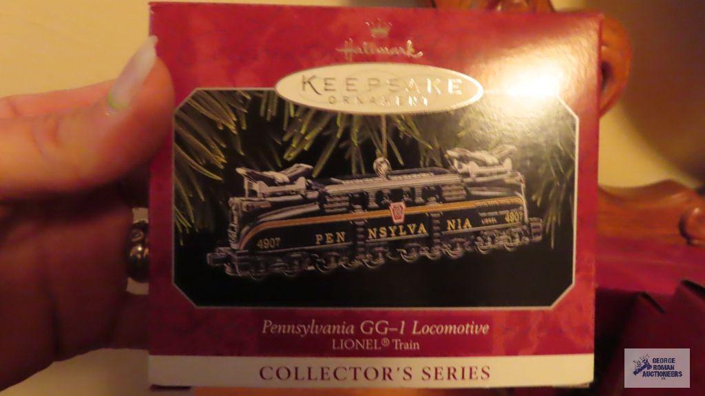 1997 and 1998 Hallmark keepsake collectible ornaments of trains