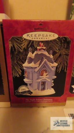 Four Hallmark keepsake ornaments that are musical