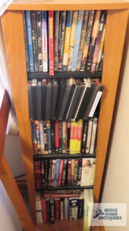 Bookcase of variety of DVDs. Does not include bookcase