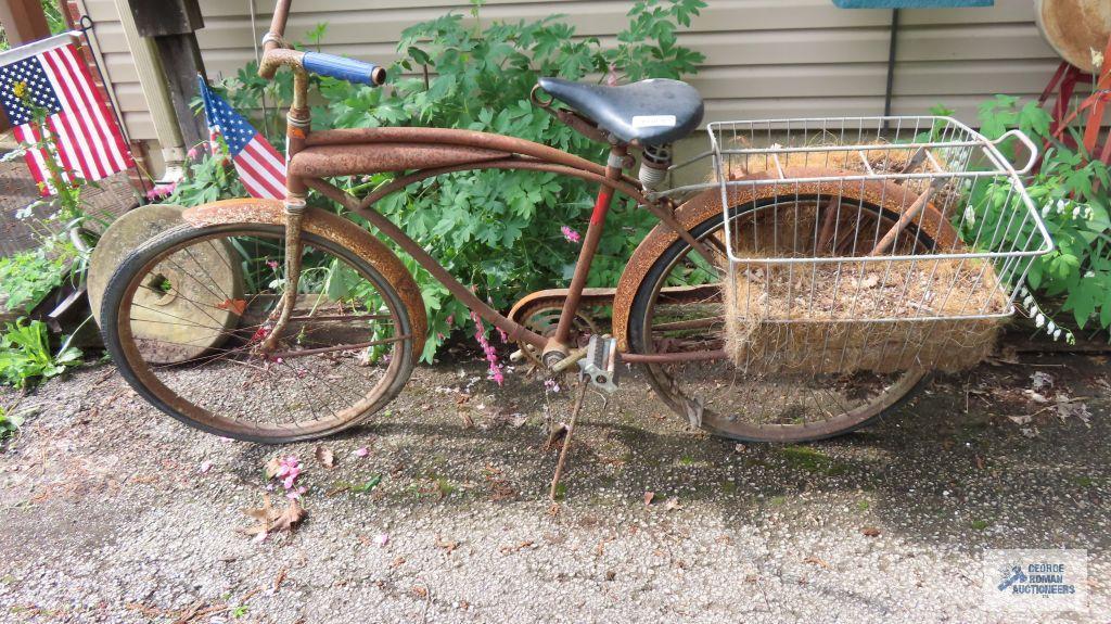 Vintage Western Flyer bicycle. Missing parts