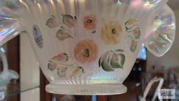 Fenton hand painted basket