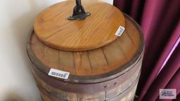 Large wood barrel