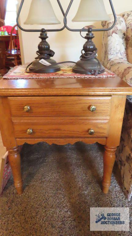 Two end tables with drawer by Lane Furniture