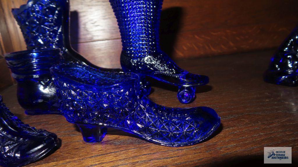 Cobalt blue roller skate and shoes