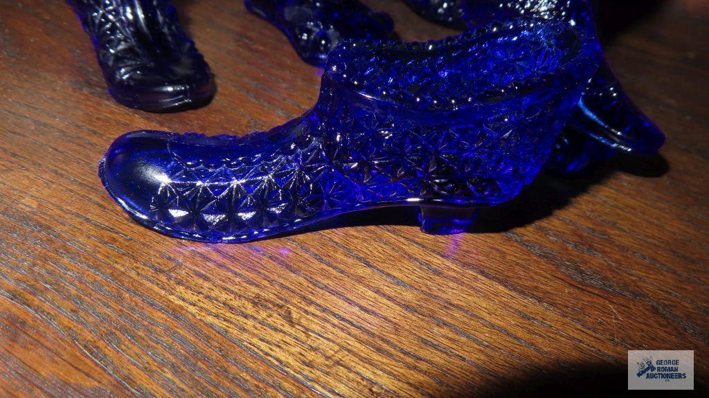 Cobalt blue roller skate and shoes