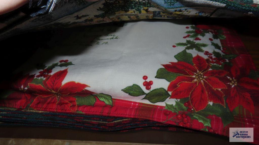 Large variety of placemats and tablecloths
