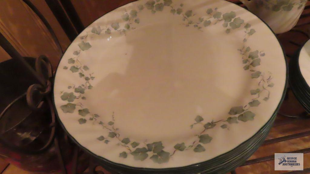 Corelle ivy printed dinnerware service for 8 plus