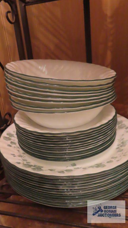 Corelle ivy printed dinnerware service for 8 plus