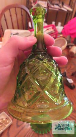 green glass bells