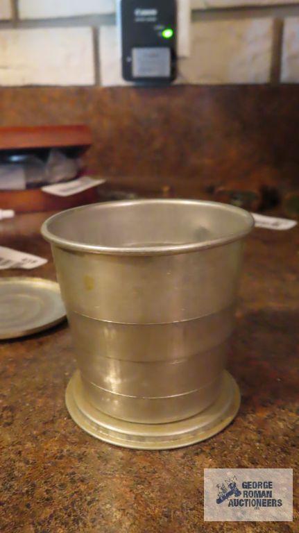Boy Scout cup and children's silverware and spoons