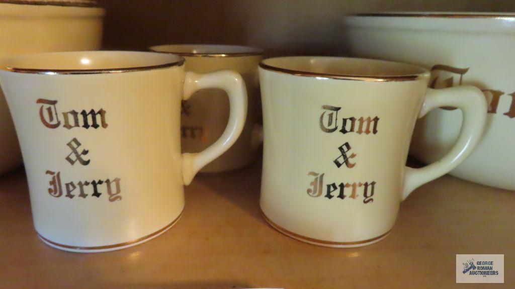 Tom and Jerry bowls and mugs by...Geo. H....Bowman & Son, Salem, Ohio
