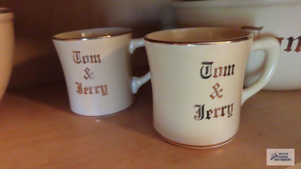 Tom and Jerry bowls and mugs by...Geo. H....Bowman & Son, Salem, Ohio