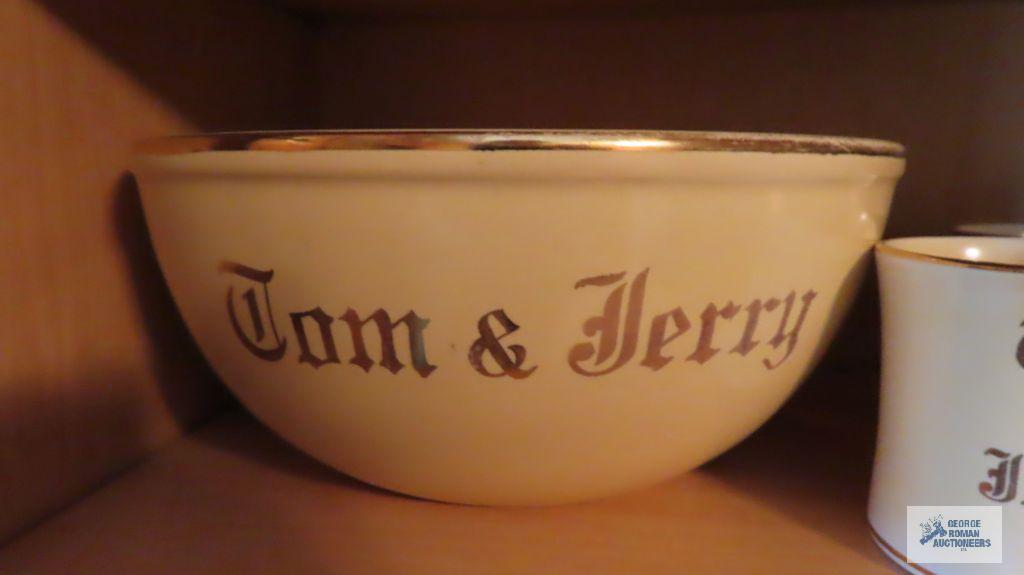 Tom and Jerry bowls and mugs by...Geo. H....Bowman & Son, Salem, Ohio