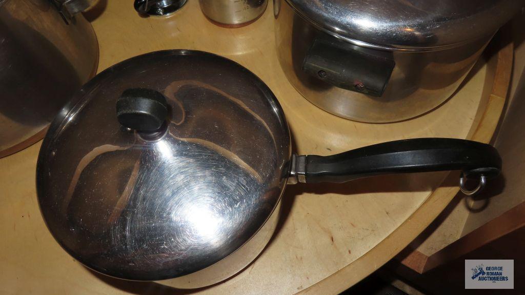 Farberware and Revere ware pots and pans