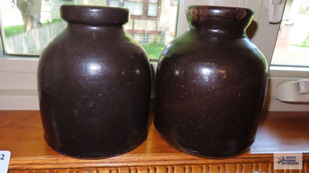 Two pottery style vases