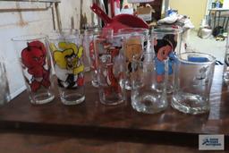 1973 Pepsi collector series character glasses and other