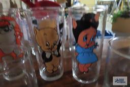 1973 Pepsi collector series character glasses and other