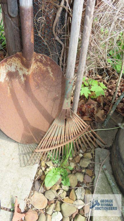 Lot of antique wooden tools and etc