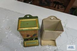 Tin matchbox holders
