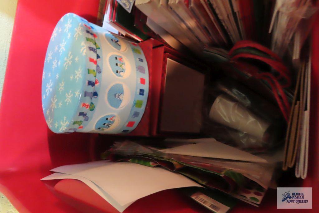 Christmas tins, boxes, and gift boxes