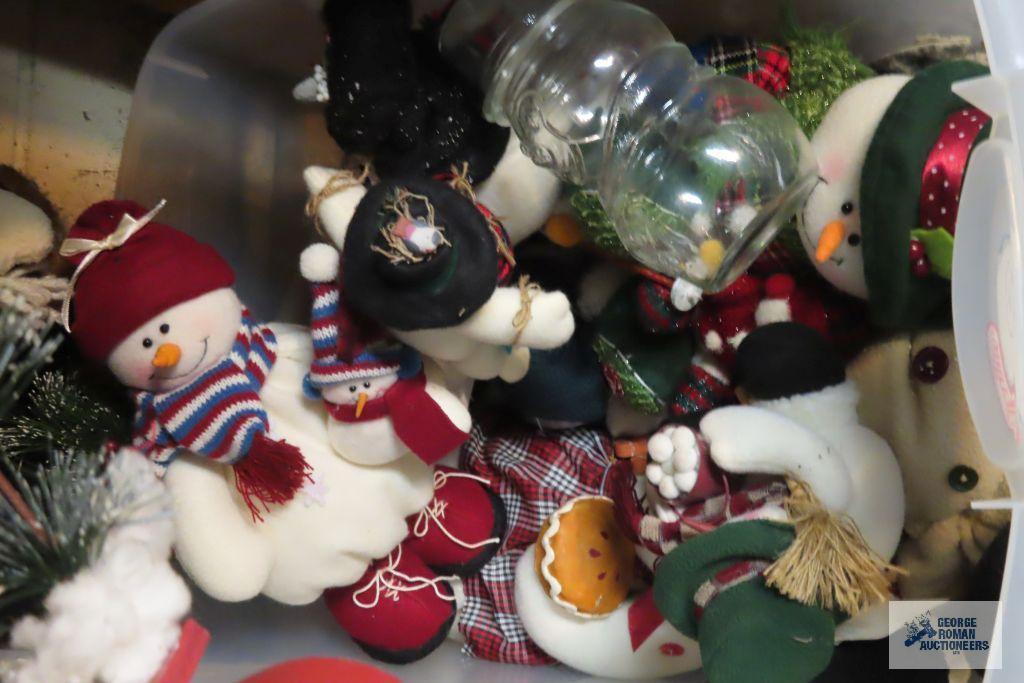 Large variety of snowman decorations