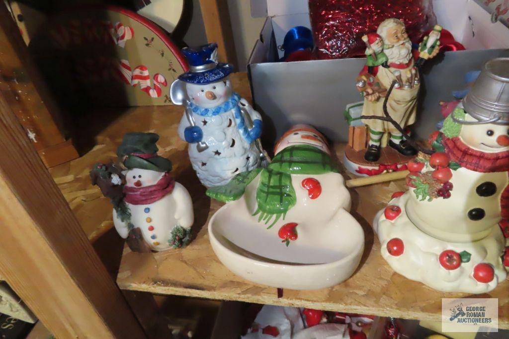 Snowman decorations and Christmas ornaments