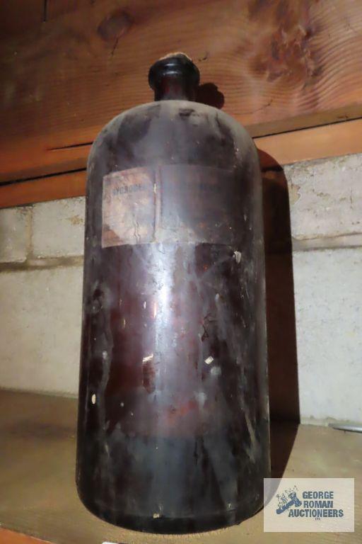 Large brown hydrogen peroxide bottle